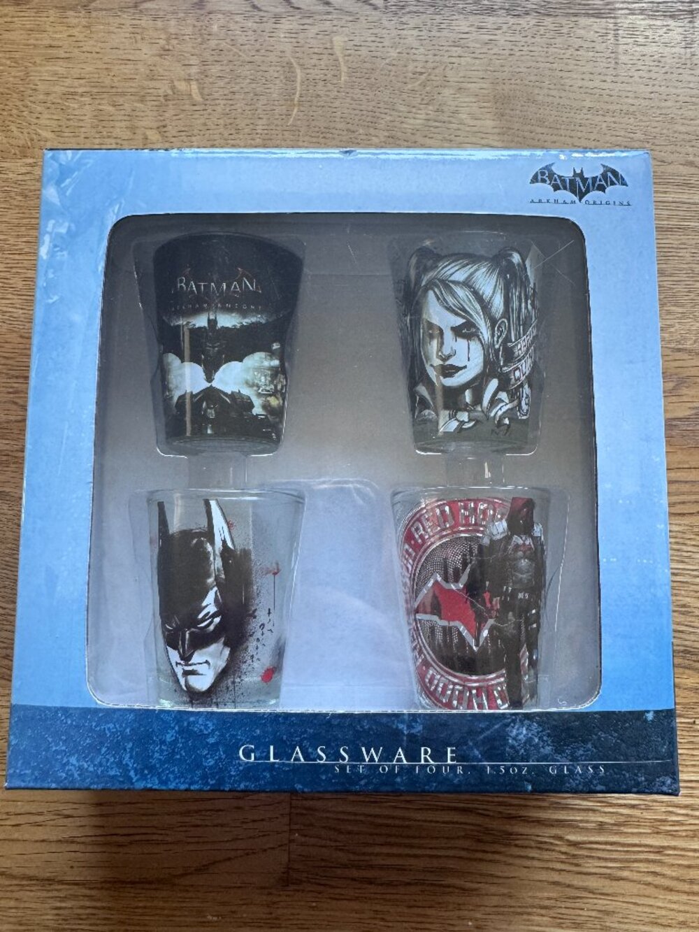 Batman Arkham Origins Glassware Set of 4 NIB